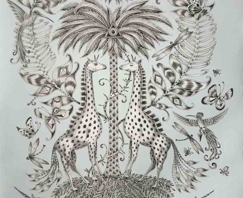 Einhorn – Giraffe Clarke & Clarke Tapete Emma Shipley