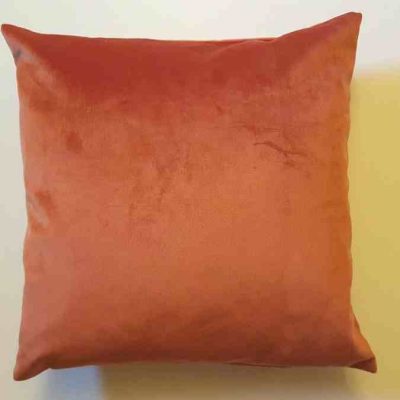 .Velour Kissenhülle orange 40 x 40 cm