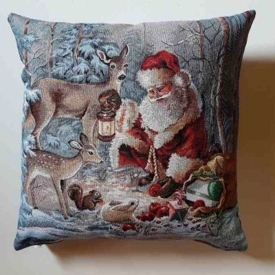 Gobelin Kissenhülle Waldbescherung