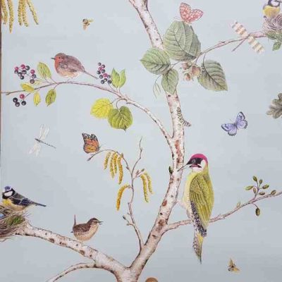 Chorus Woodland Tapete blue