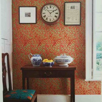 .William Morris Tapete Willow Bough tomato