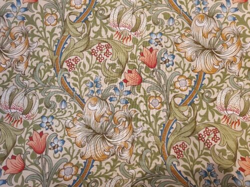 ..Golden Lily William Morris ORIGINAL Stoff