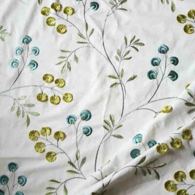 Applikation auf Baumwolle Rochelle blau