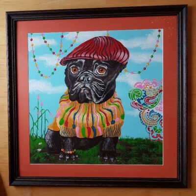 French Bully Malerei 60x60 cm