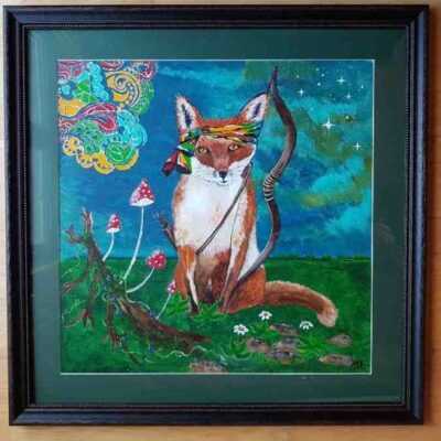 ..Fuchs Bild  "Geronimo" Marty Colourful Collection 60x60cm