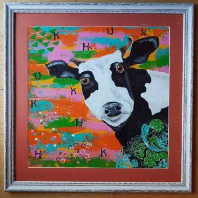 .MUH Kuh Bild 60x60 cm Marty Colourful Collection