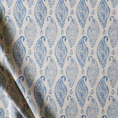 ..Paisley Muster blau Stoff