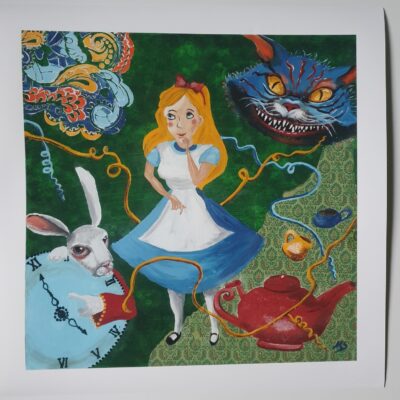 ..Alice im Wunderland Kunstdruck ohne Rahmen Marty Colourful Collection