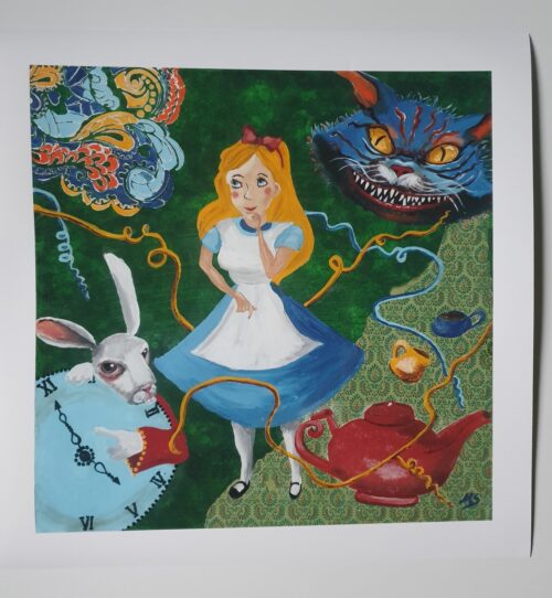 ..Alice im Wunderland Kunstdruck ohne Rahmen Marty Colourful Collection