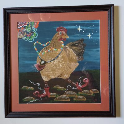 .Hühner Bild "Wilde Hilde" Marty Colourful Collection 60x60cm