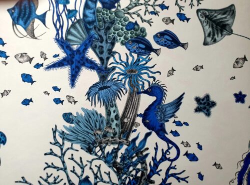 ...Seaforest blue Stoff Mythica Emma Shipley
