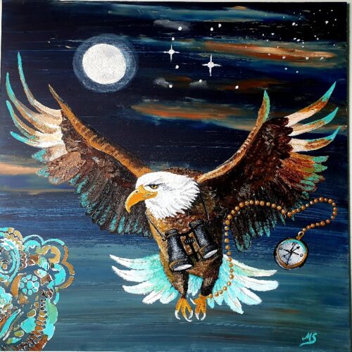..Adler Acrylmalerei "I will find you" 60x60cm – Bild 2
