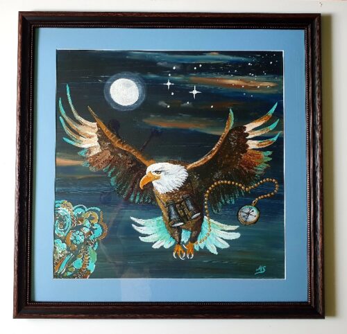 ..Adler Acrylmalerei "I will find you" 60x60cm