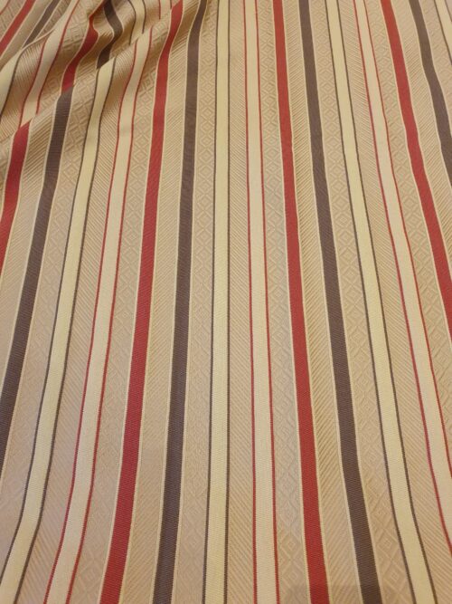 ..Anton Streifenstoff beige rot in 280cm Höhe