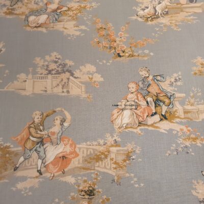 ...Desiree Toile de jouy Stoff blue