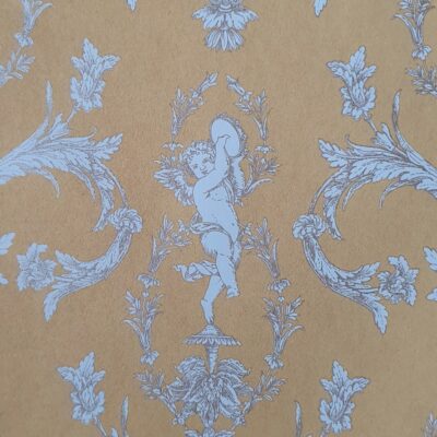 ..Engel Tapete gold/ocker