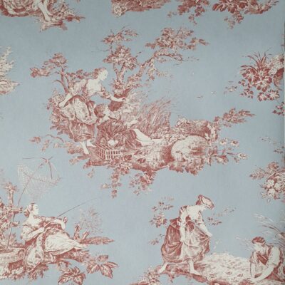 ..Toile de jouy Tapete Anna blue