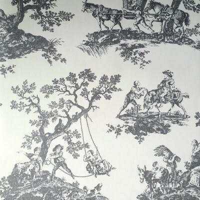 Toile de Jouy Tapete Marie Black