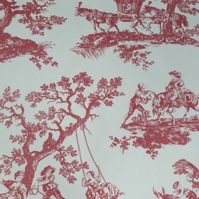 Toile de jouy Tapete Marie rot