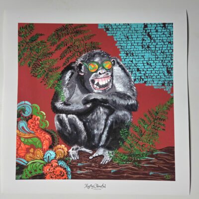 ..Affenbild "funky monkey" Kunstdruck 40x40cm Marty Colourful Collection