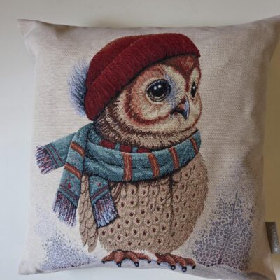 Kissenhülle Winter-Eule
