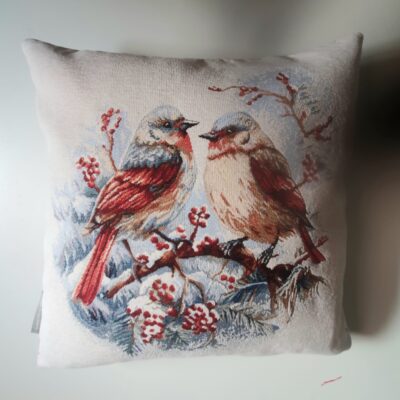 .Kissenhülle Wintervögel