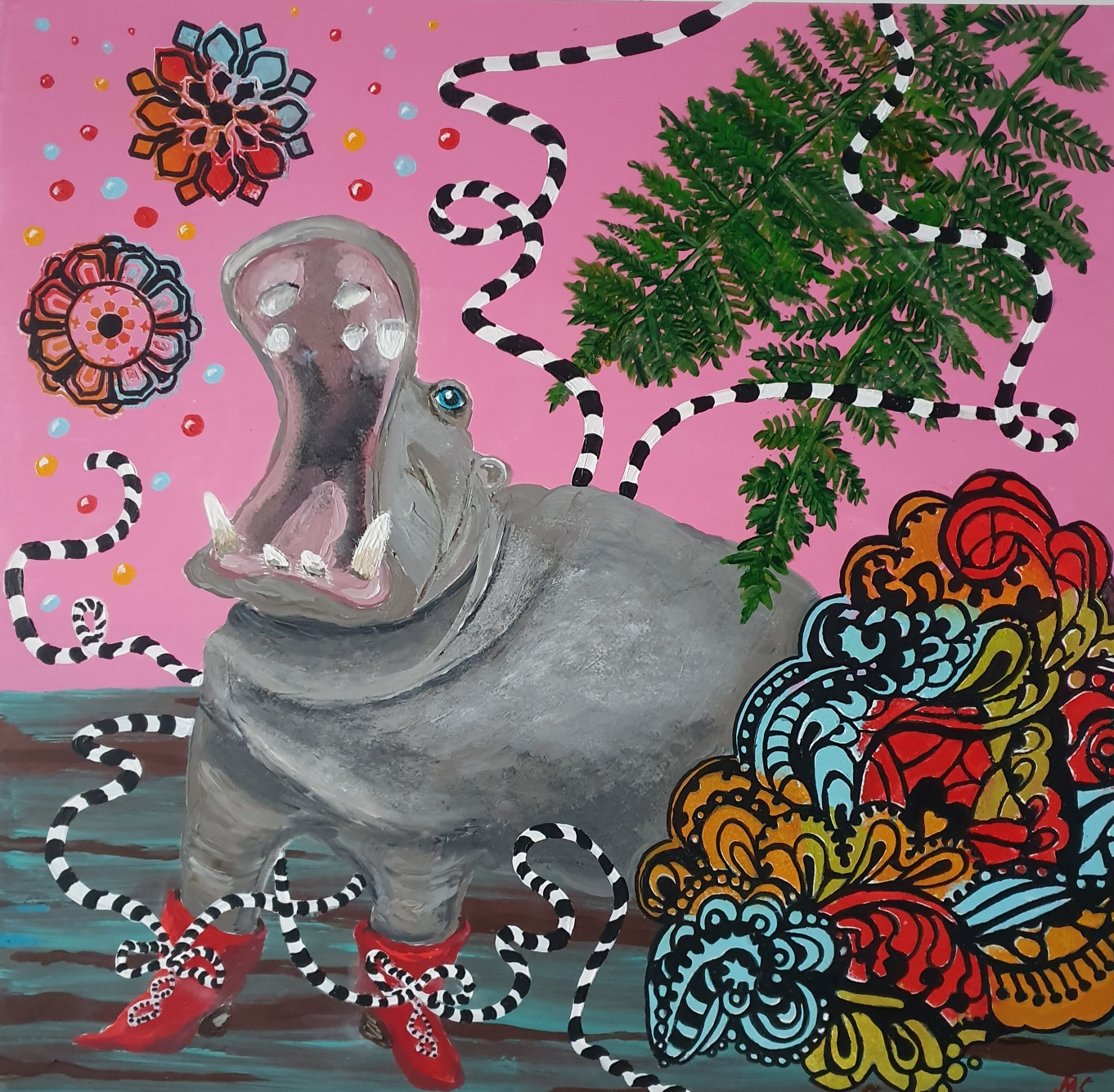 Nilpferd Bild "Who is the boss" – Bild 2