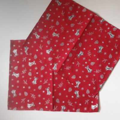 2 Platzdeckchen Glöckchen rot