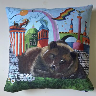 Berlin Kissenhülle "crazy Bärlin" 45x45 cm Marty Colourful Collection